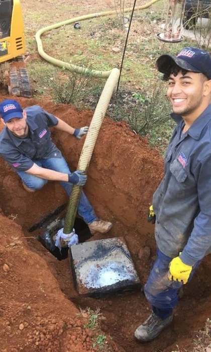 SepticRooter™ licensed technicians performing septic repair in Bartow County, Bartow County